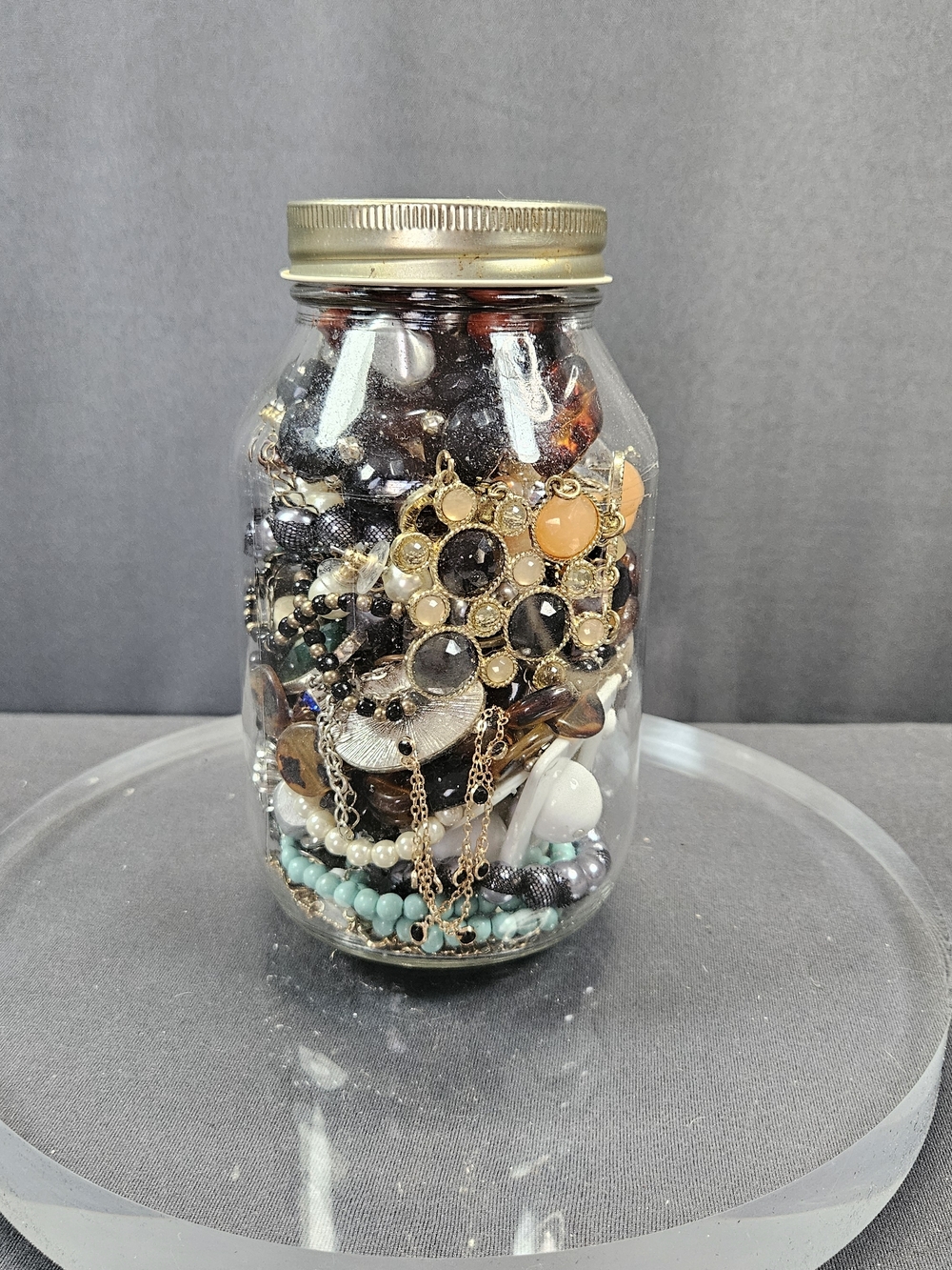 Mystery Jewelry Jar Vintage to Modern Full Of Treasures Wearable